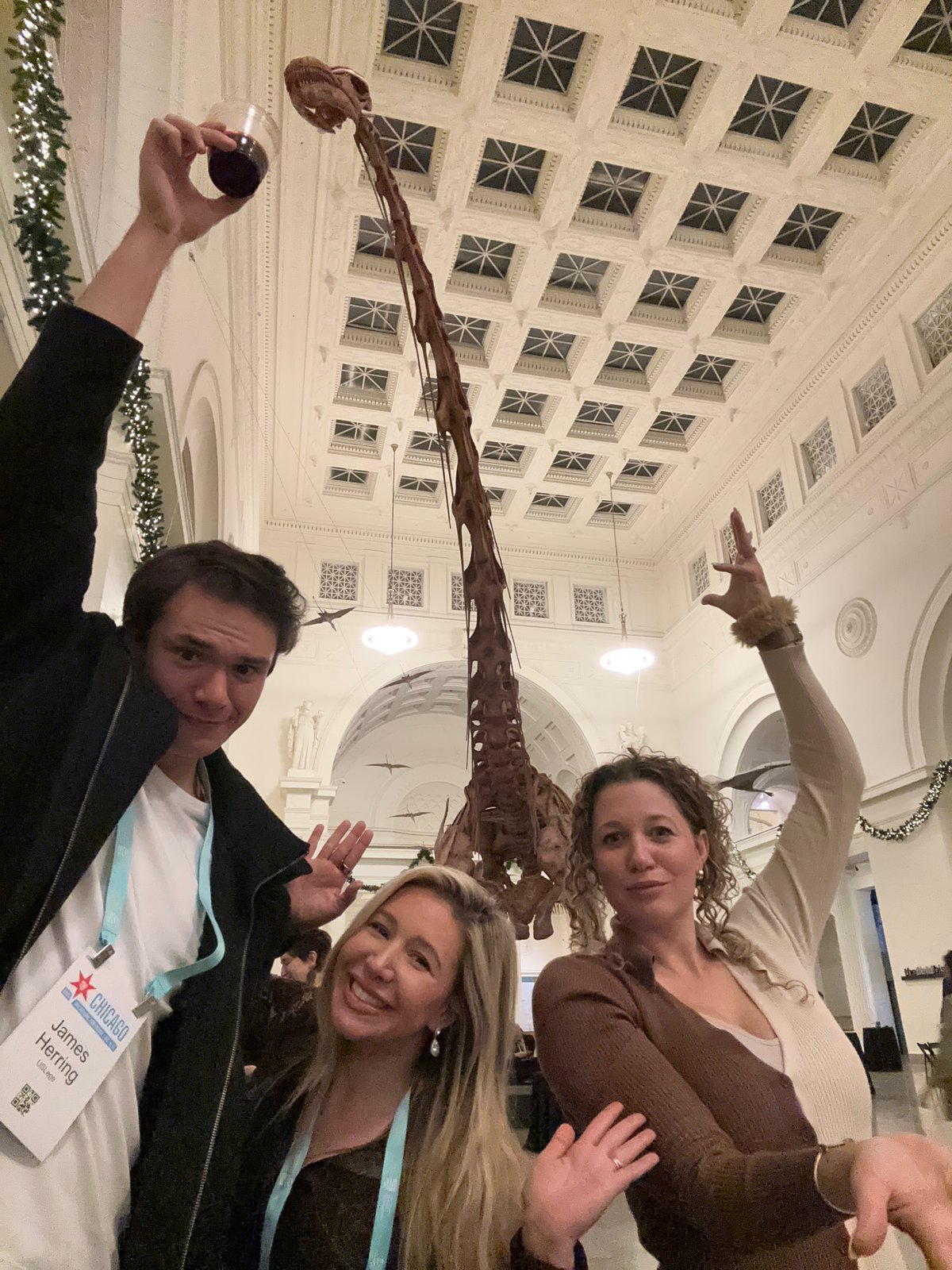 Three USLege team members posing together at the CSG National Conference in Chicago