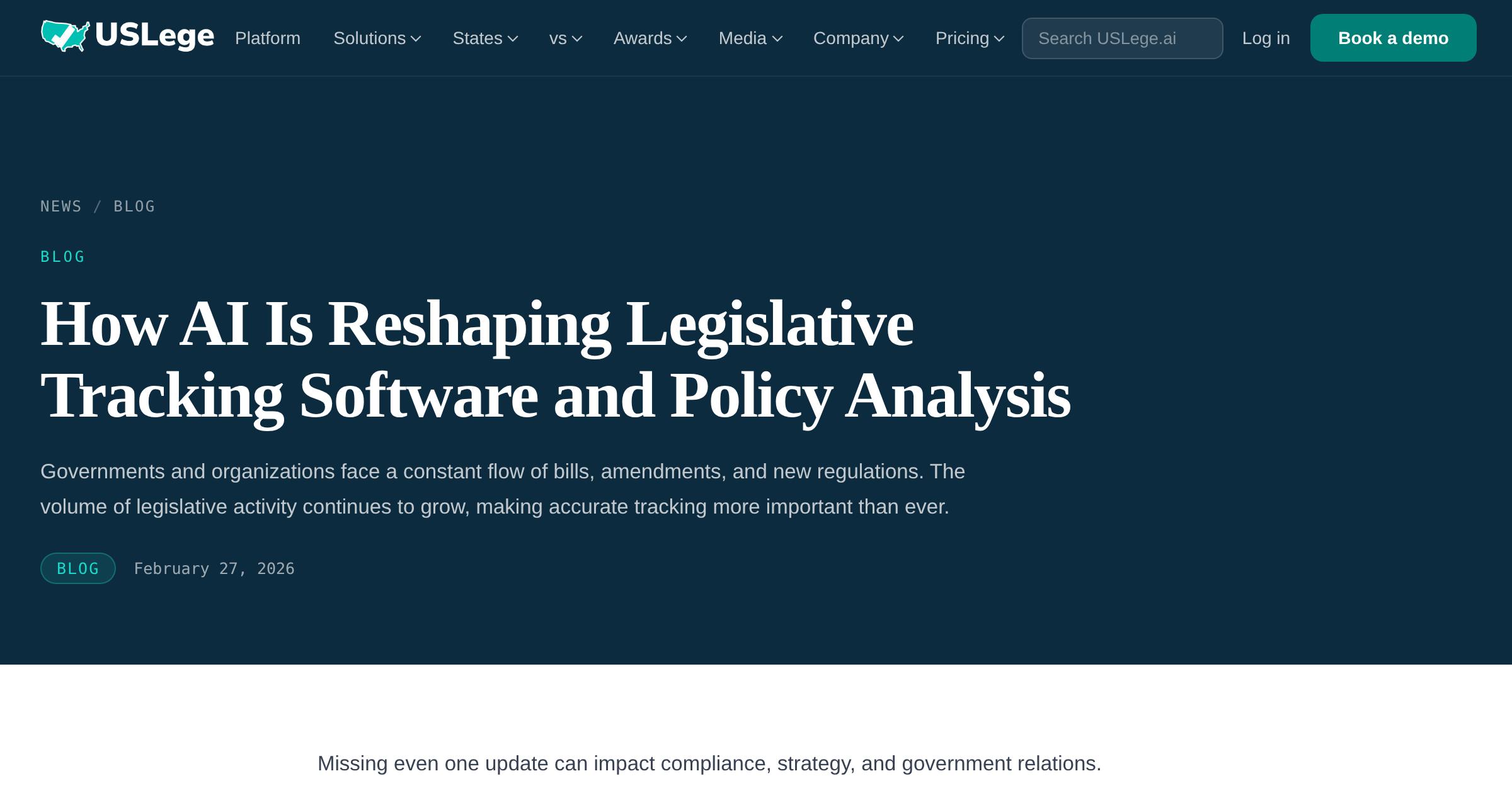 How AI Is Reshaping Legislative Tracking Software and Policy Analysis ...