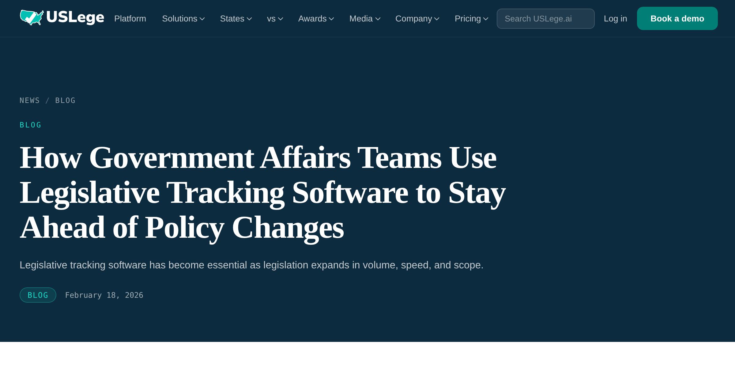 How Government Affairs Teams Use Legislative Tracking Software to Stay ...