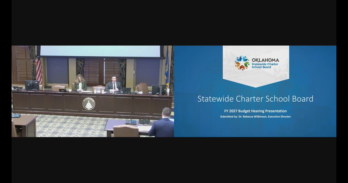 Hearing clip: OK: Statewide Charter School Board budget request