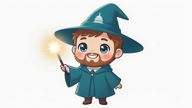 Ben Brewer as a wizard illustration