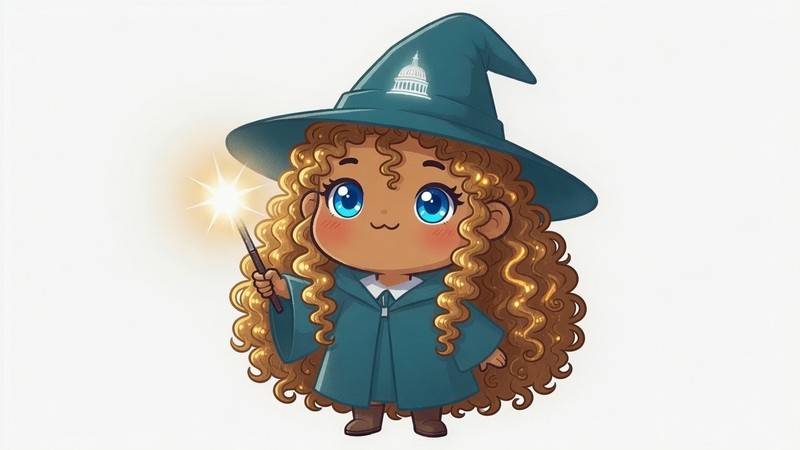 Jess McDonald as a wizard illustration
