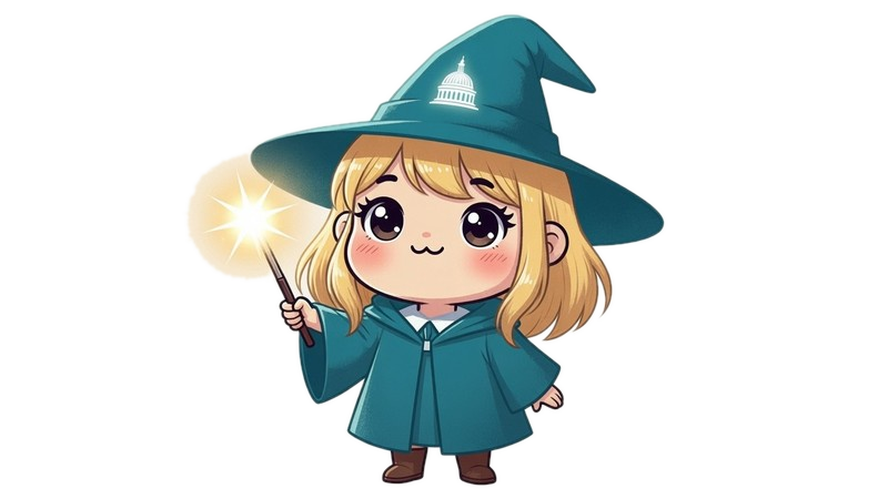 A USLege wizard, ready to help